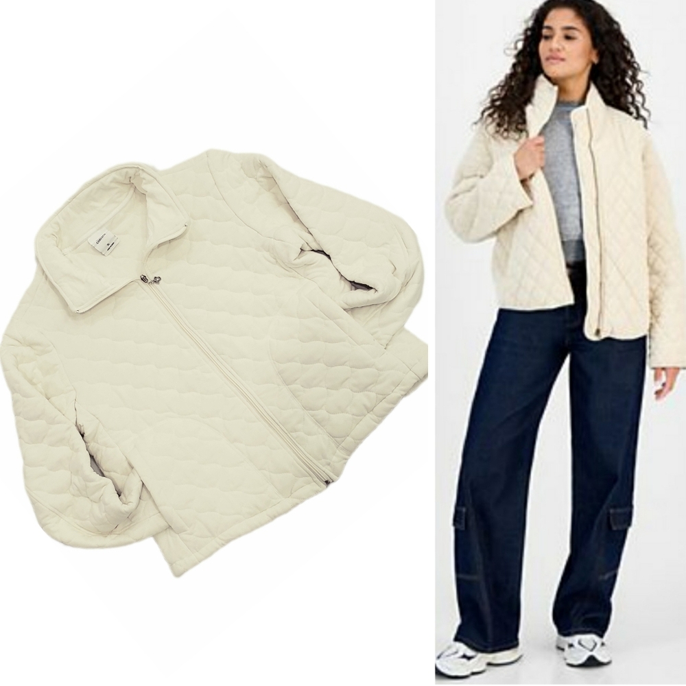 Classic Concepts Cream Quilted Jacket Sz XL